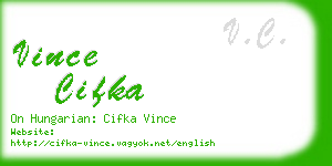 vince cifka business card